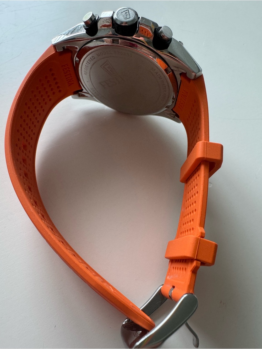 Festina The Originals Chronograph F20330/4 Orange Men’s Watch 47mm cas - Picture 7 of 8